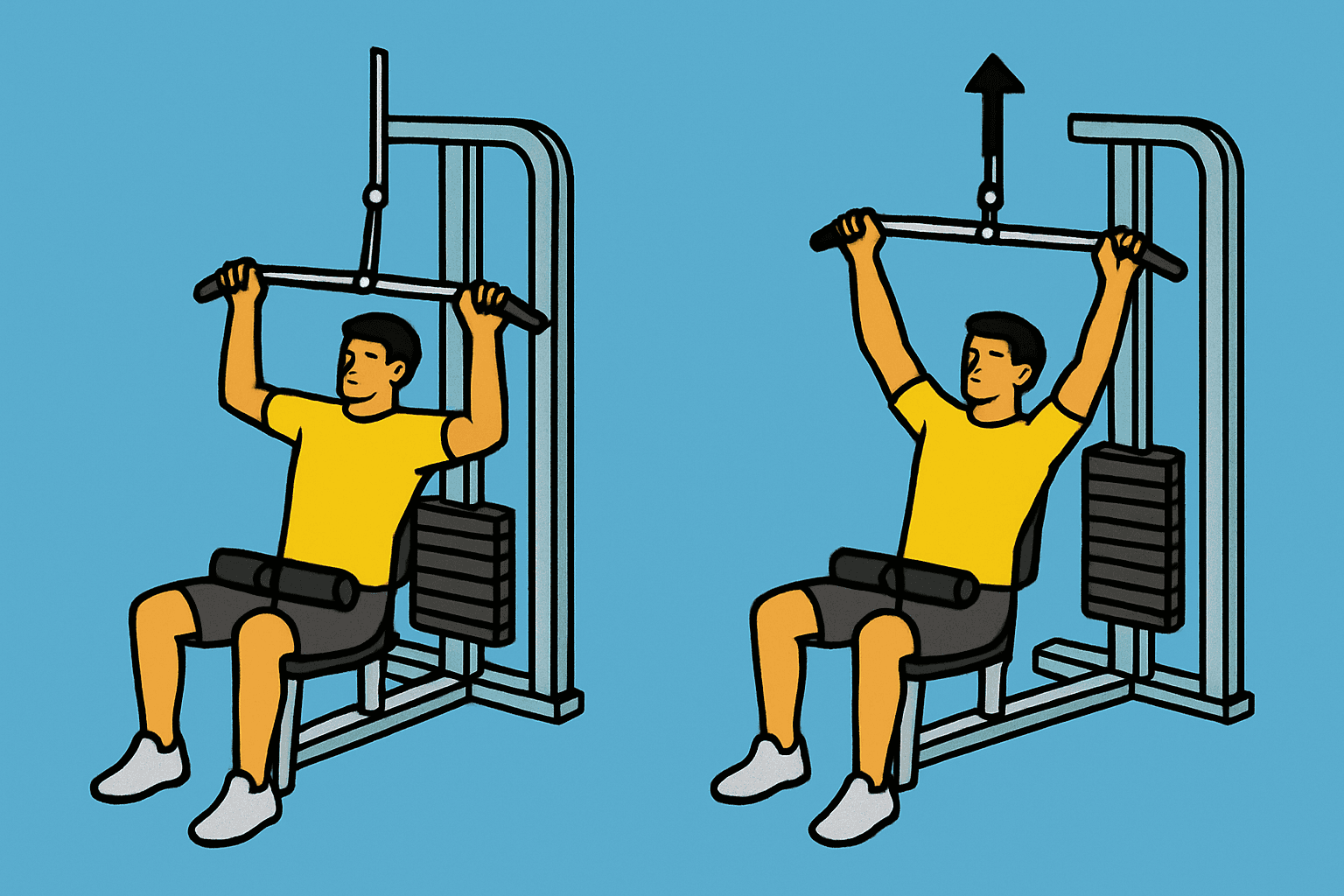 Jalón al Pecho en Polea