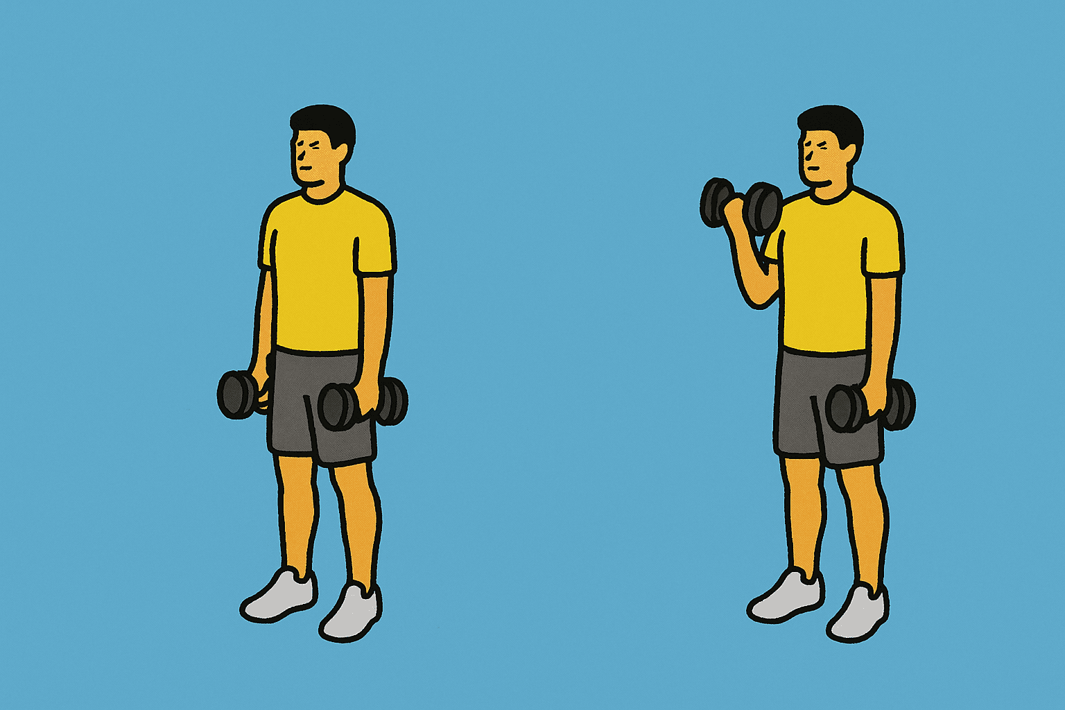 Curl martillo con mancuernas