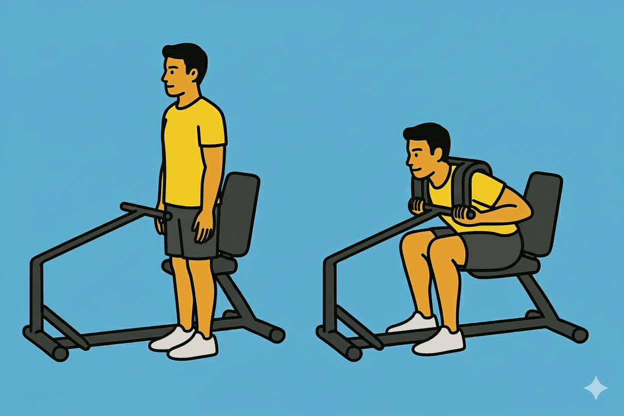 Sentadilla en máquina hack